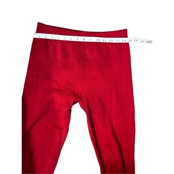 Flannel Faded Glory red flannel type leggings stretchy Christmas pants size XL - Picture 4 of 6